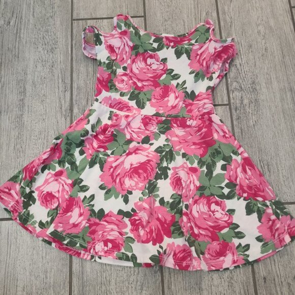 🏷 3/$15 or 5/$20 The Children's Place girls spring floral pink dress size 2T - Picture 7 of 7
